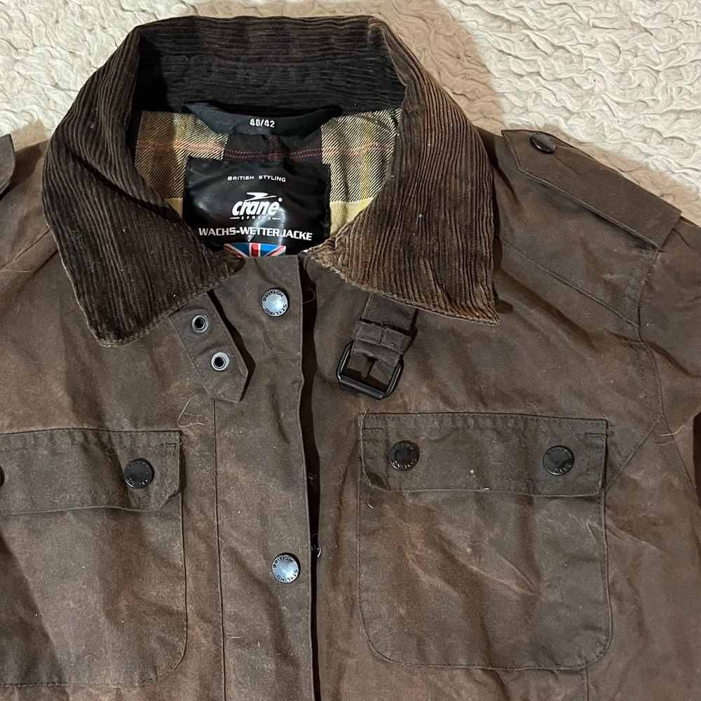 Vintage Crane Waxed Cotton Field Jacket | Medium Brown